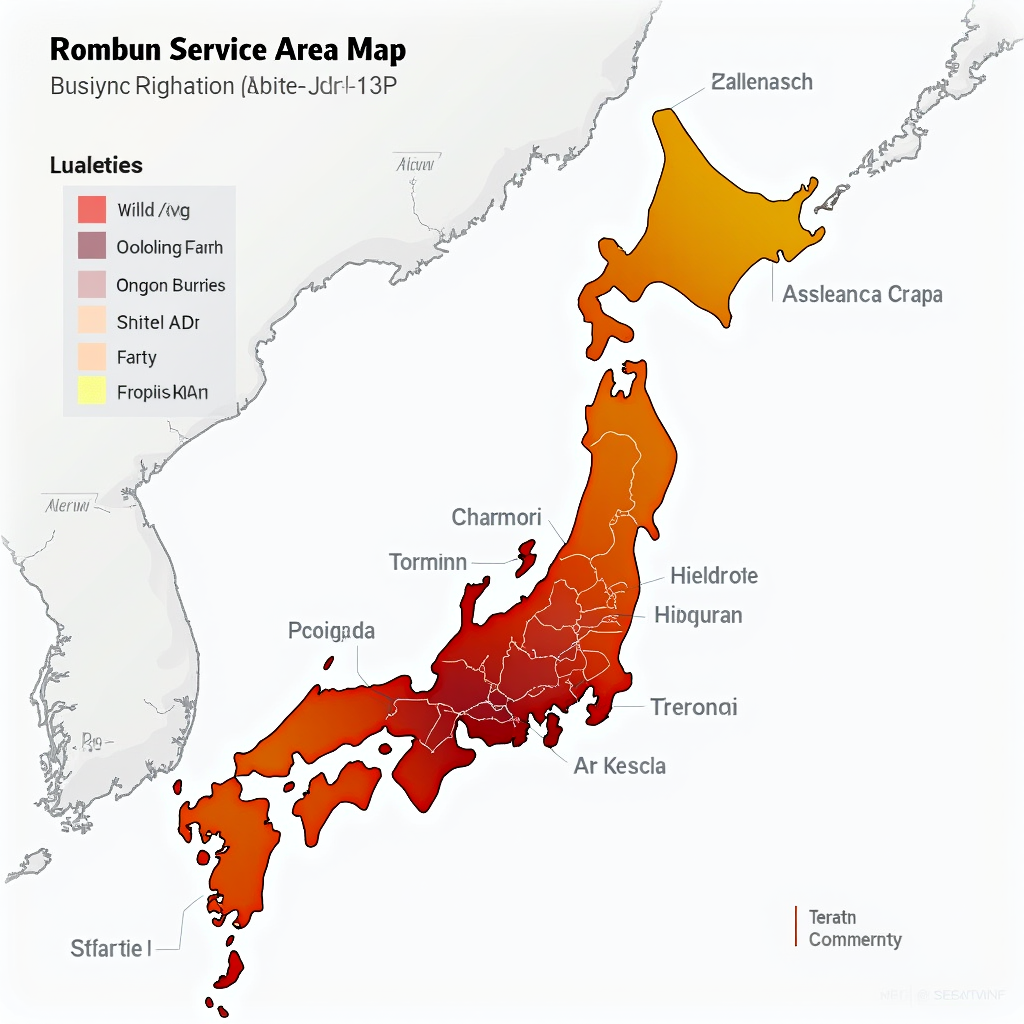 対応エリアマップ。首都圏を中心に、対応時間別に色分けされた地図。主要拠点の位置も表示